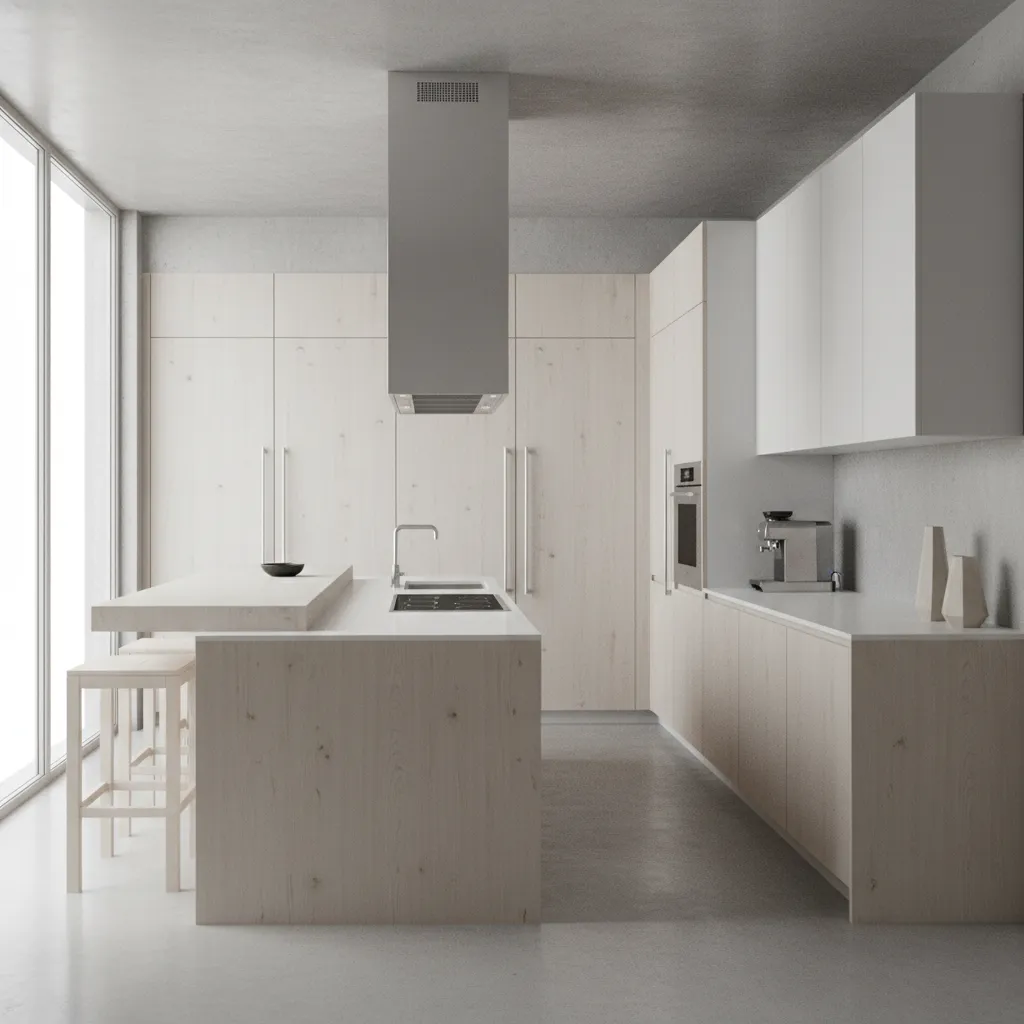 Diseño de cocina moderna modelada en SketchUp