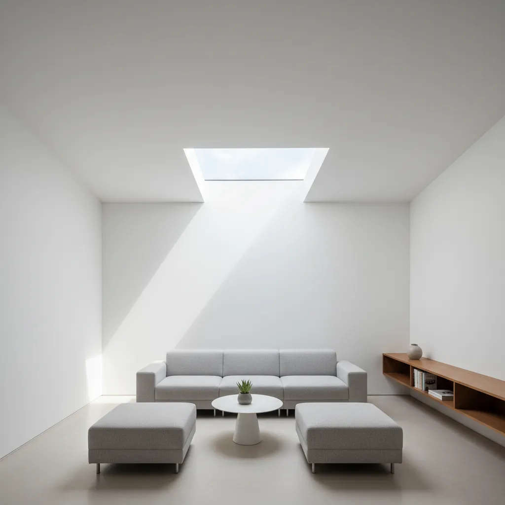 Skylight pada rumah minimalis kecil untuk pencahayaan alami