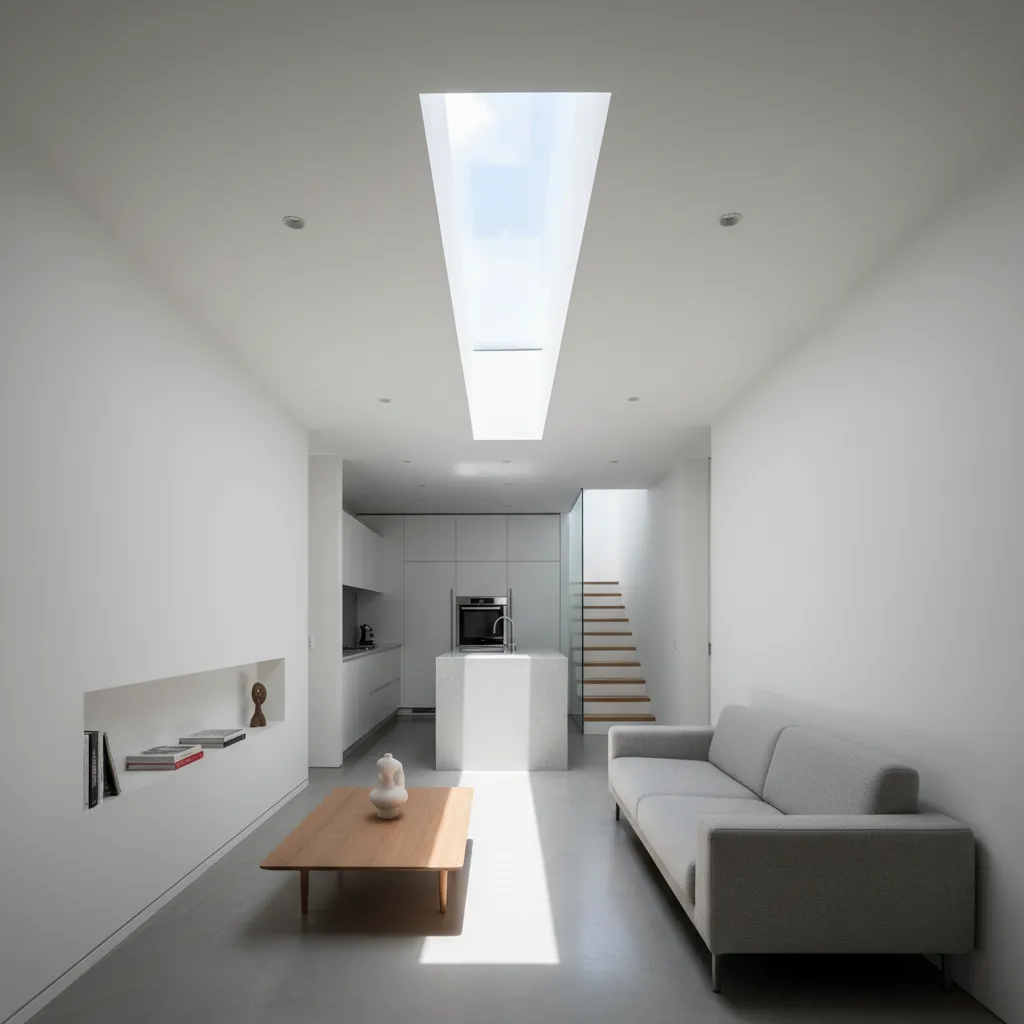 Skylight pada rumah kecil untuk pencahayaan alami