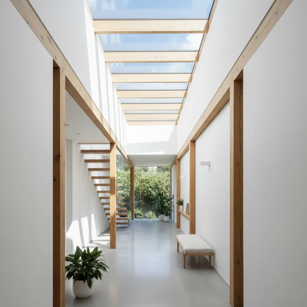 Skylight pada rumah sempit untuk pencahayaan alami