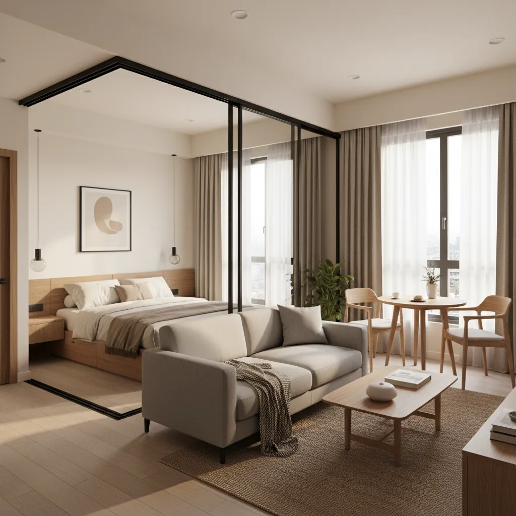 Sliding Partition vs Fixed Wall: Best Choice for 1 RK to 1 BHK Conversion: A practical comparison of sliding partitions and solid walls for converting a small 1 RK flat into a functional 1 BHK.