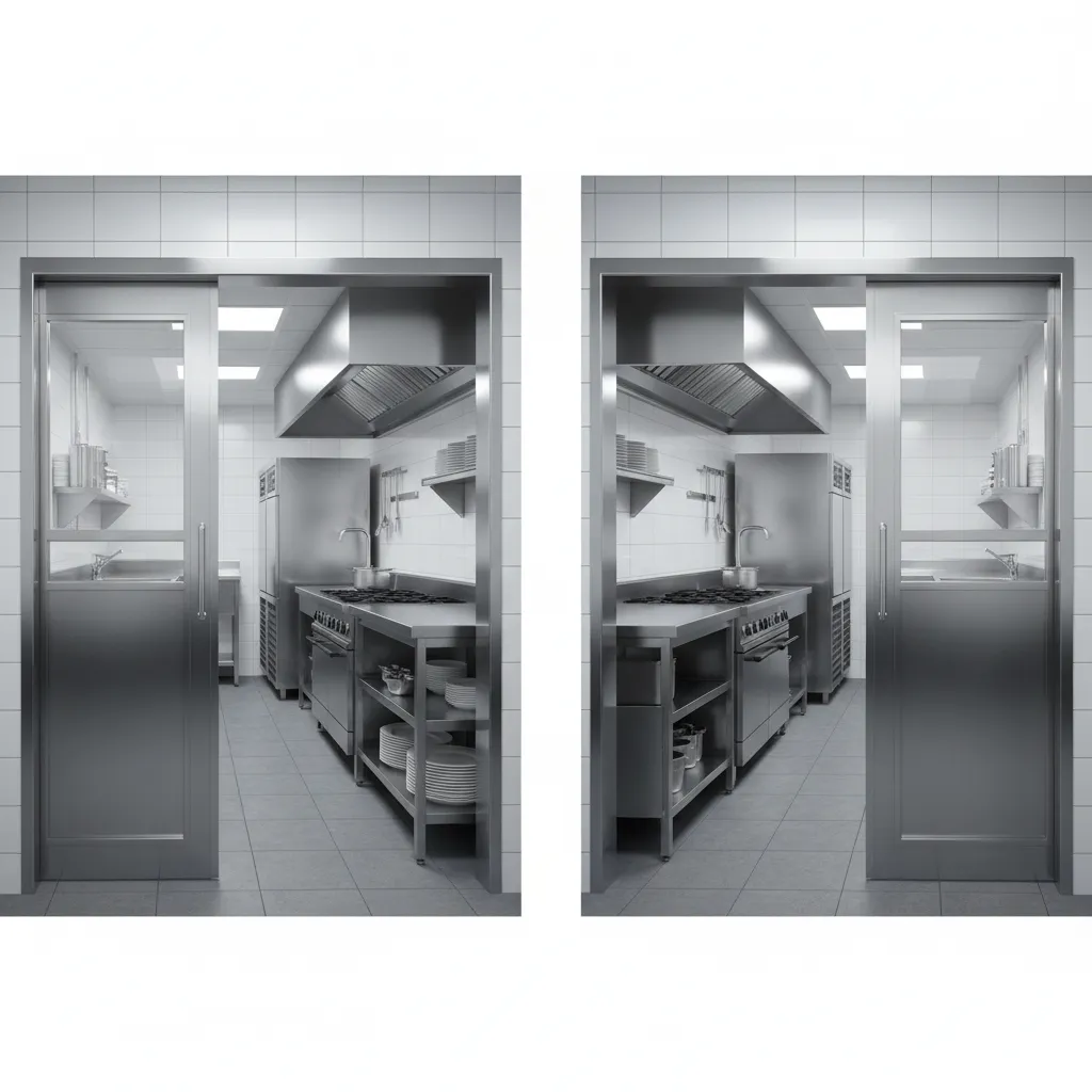 Sliding vs Swing Kitchen Doors for Small Restaurant Kitchens