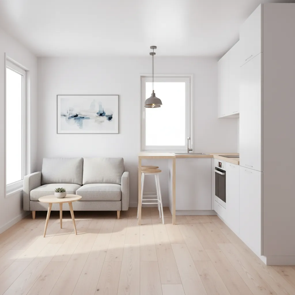 Không gian nội thất nhà 25m2 2 tầng thiết kế mở
