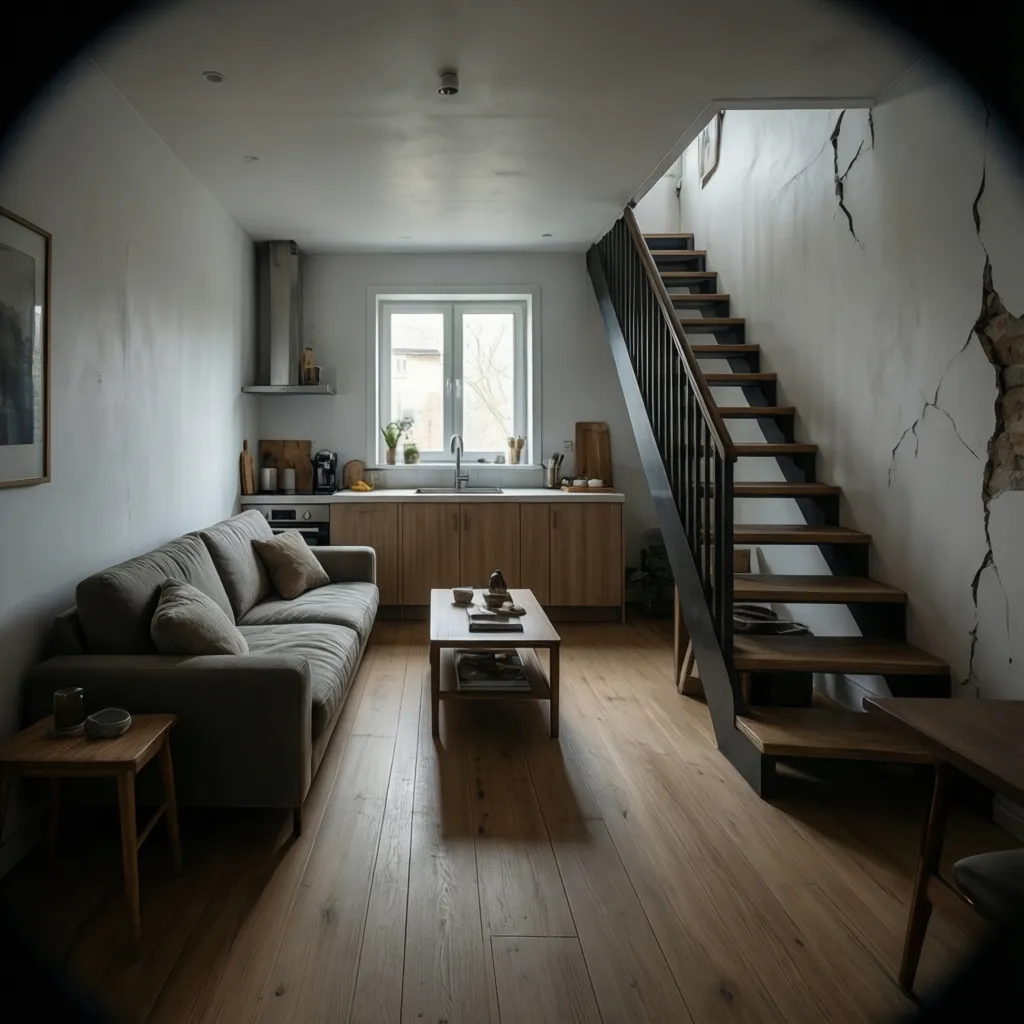 Không gian phòng khách nhà 30m2 thiết kế mở