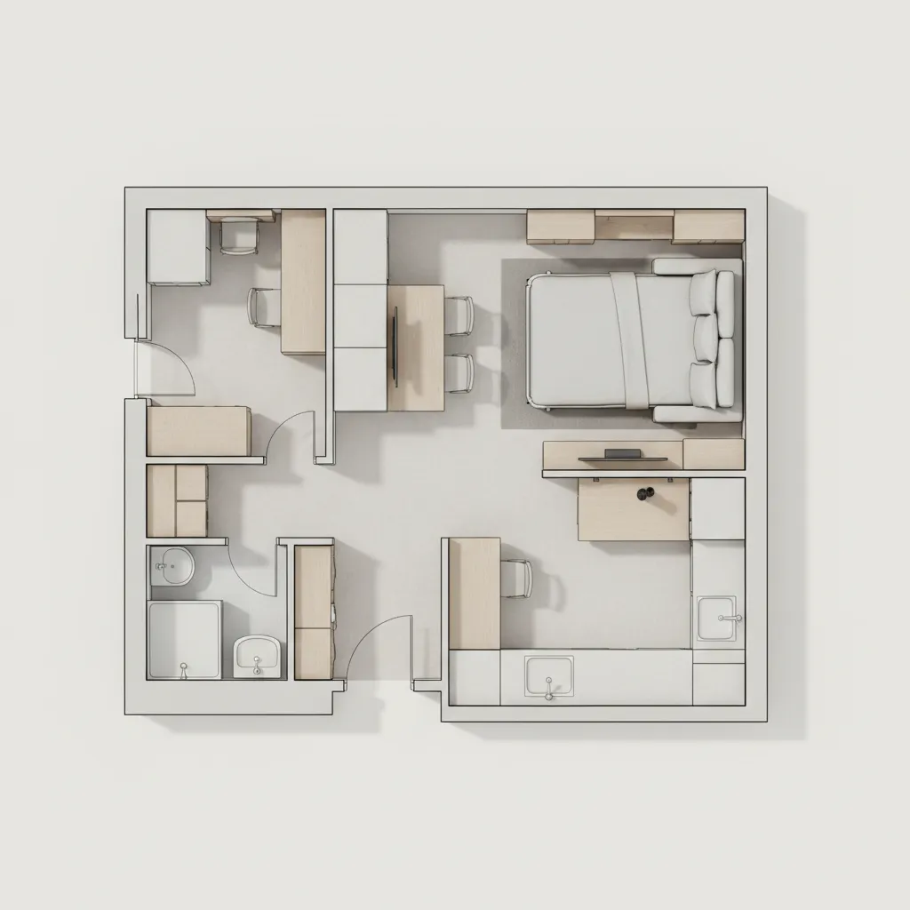 small apartment layout created using a floor plan creator