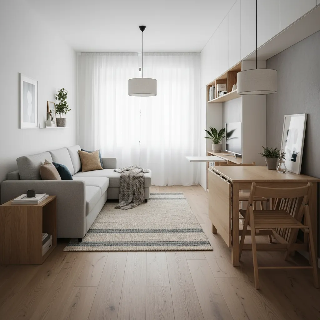 Proyecto de rediseño de un pequeño apartamento con mobiliario moderno