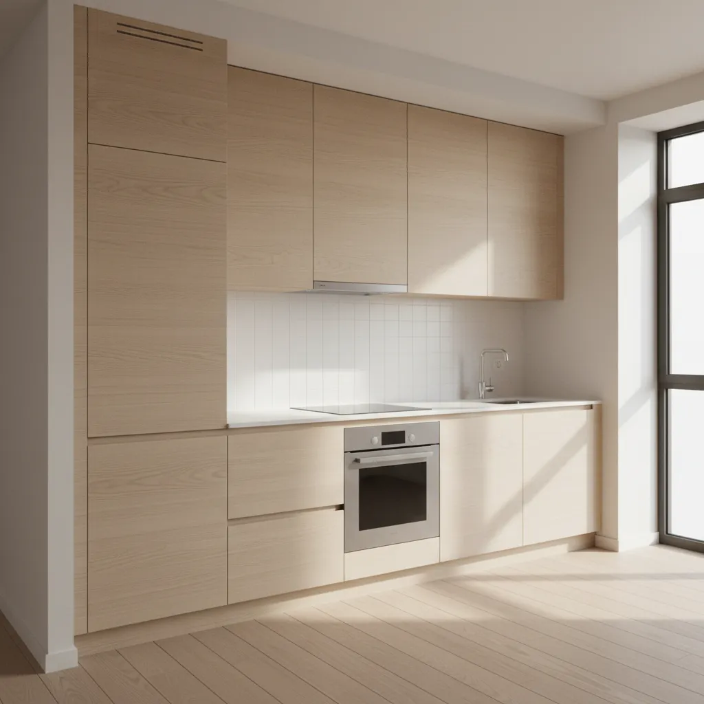 Thiết kế bếp chữ I trong căn hộ 40m2