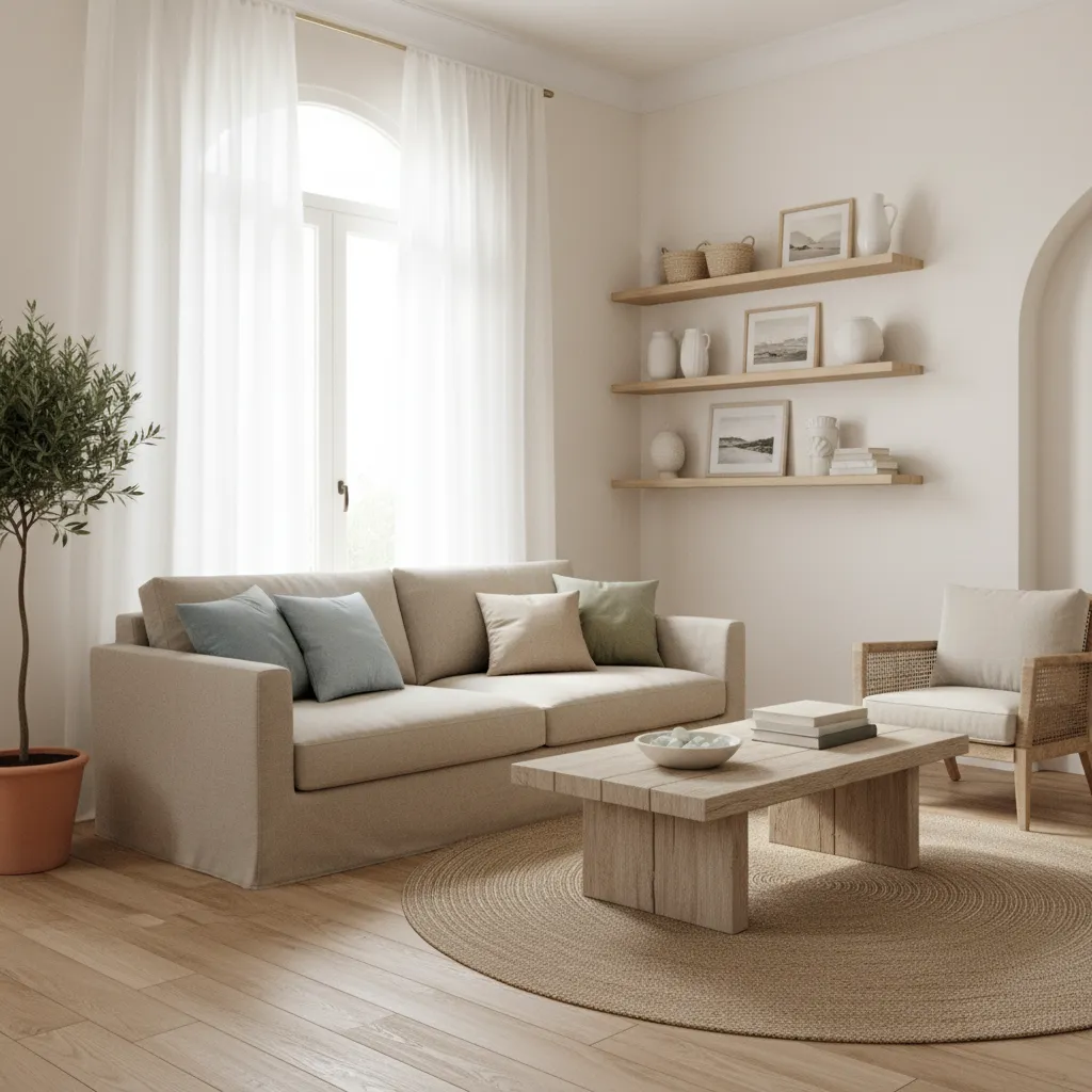 Pequeño apartamento mediterráneo bien decorado sin reforma