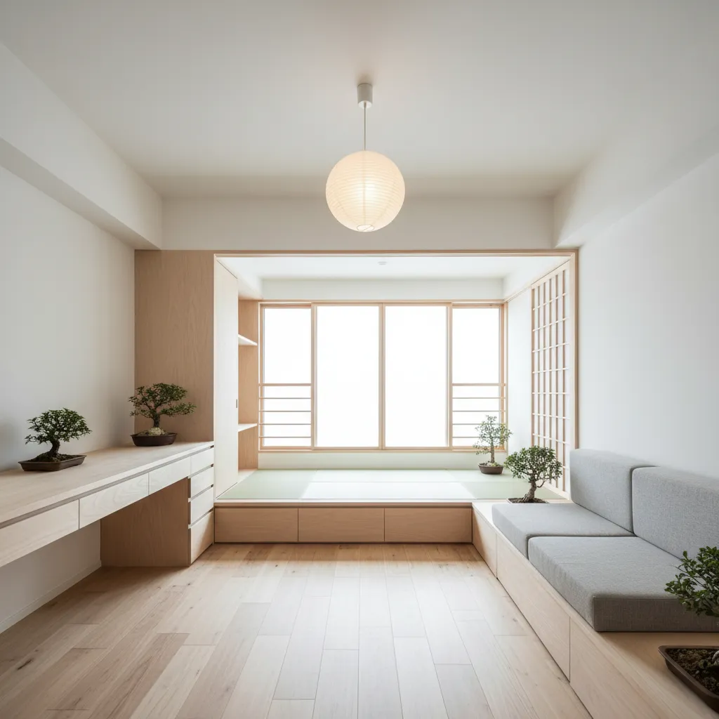 Apartamento pequeño con distribución abierta y luz natural