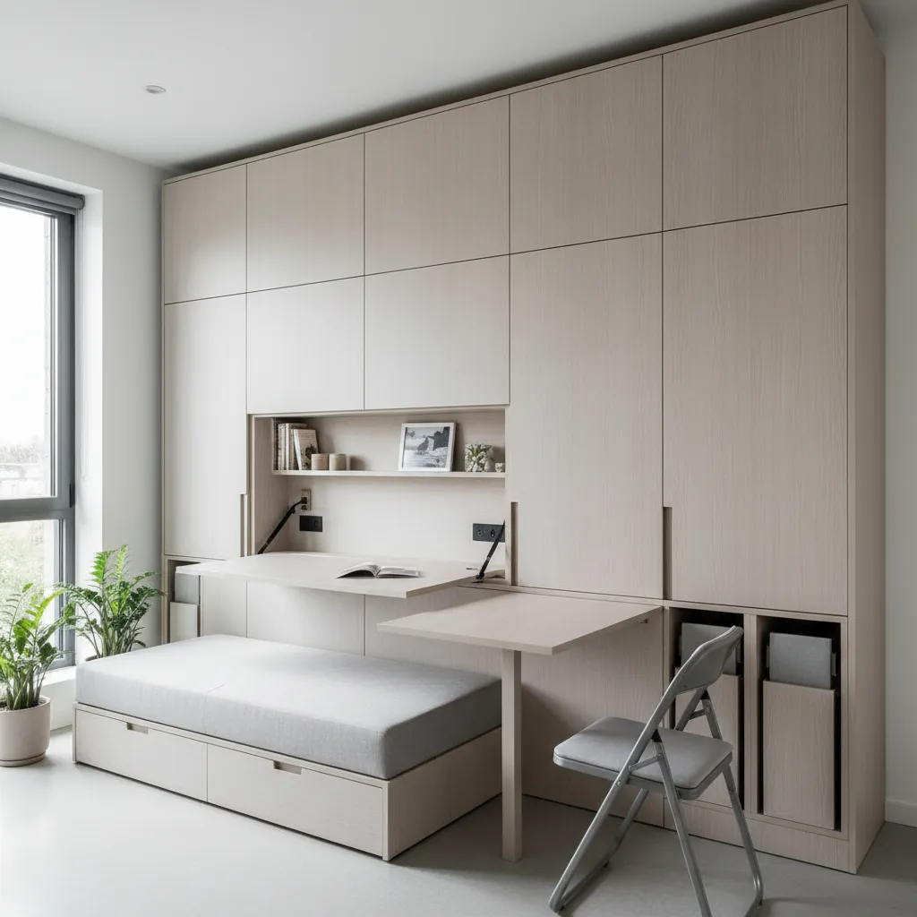 Departamento pequeño con soluciones inteligentes de almacenamiento