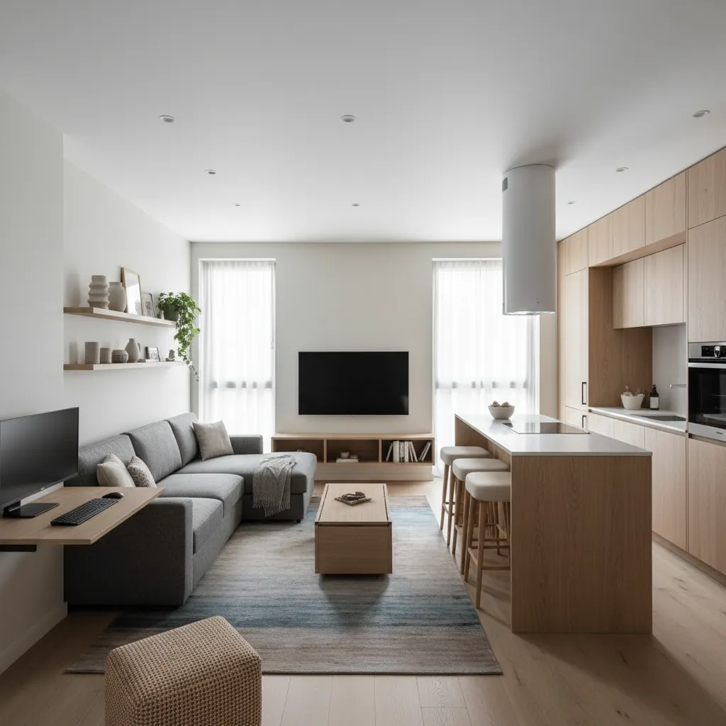 Apartamento pequeño optimizado con diseño funcional basado en UX