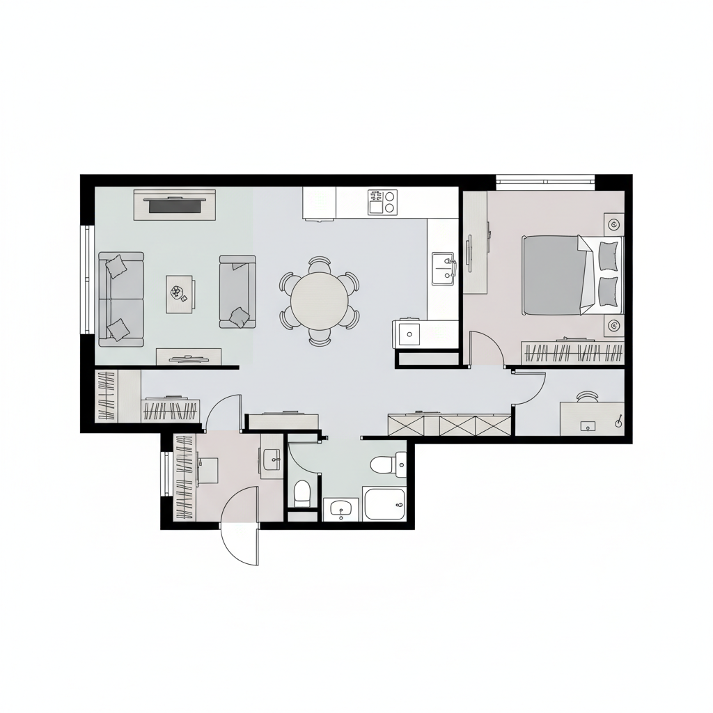 Dibujos vectoriales para diseño de interiores de pisos