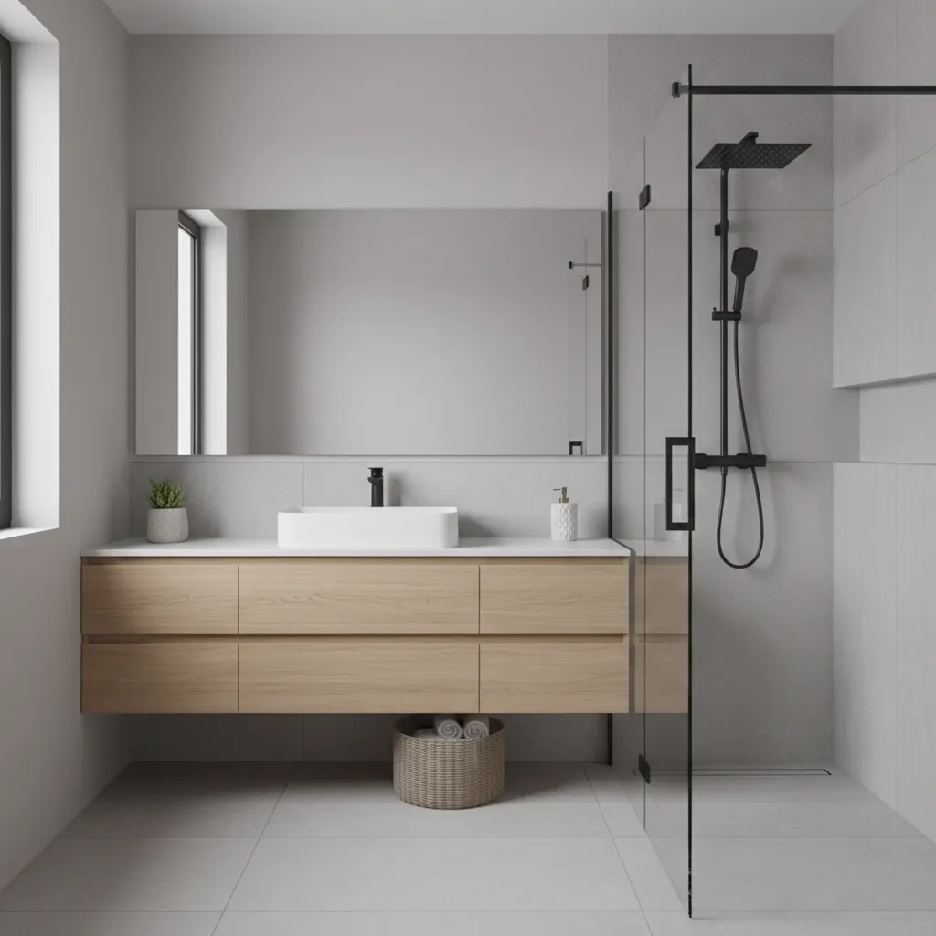 How to Make a Small Bathroom Look Better with Gray Paint