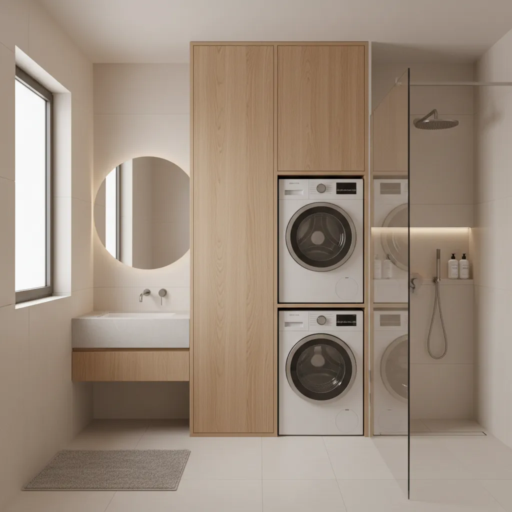 Small bathroom and laundry combo ideas that actually save space