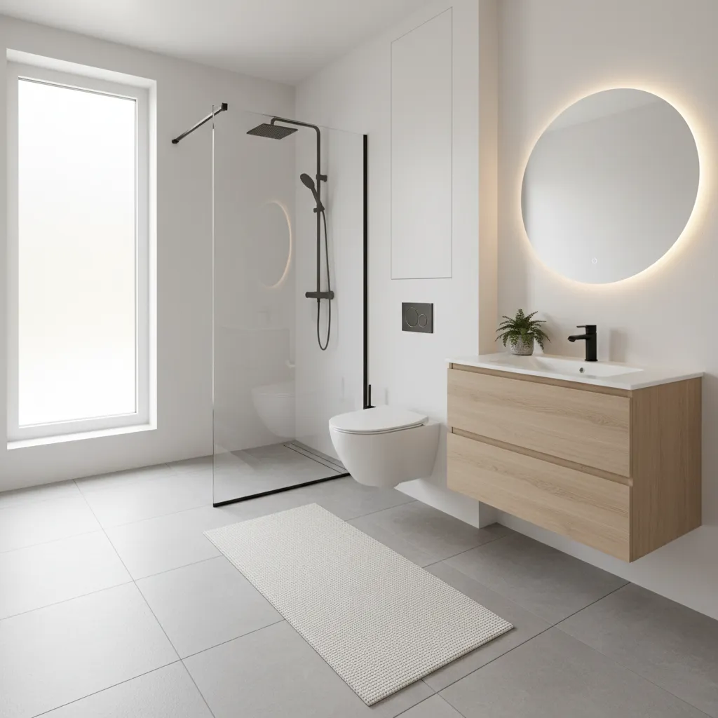 5 Space-Saving Bathroom Carpet Placement Ideas