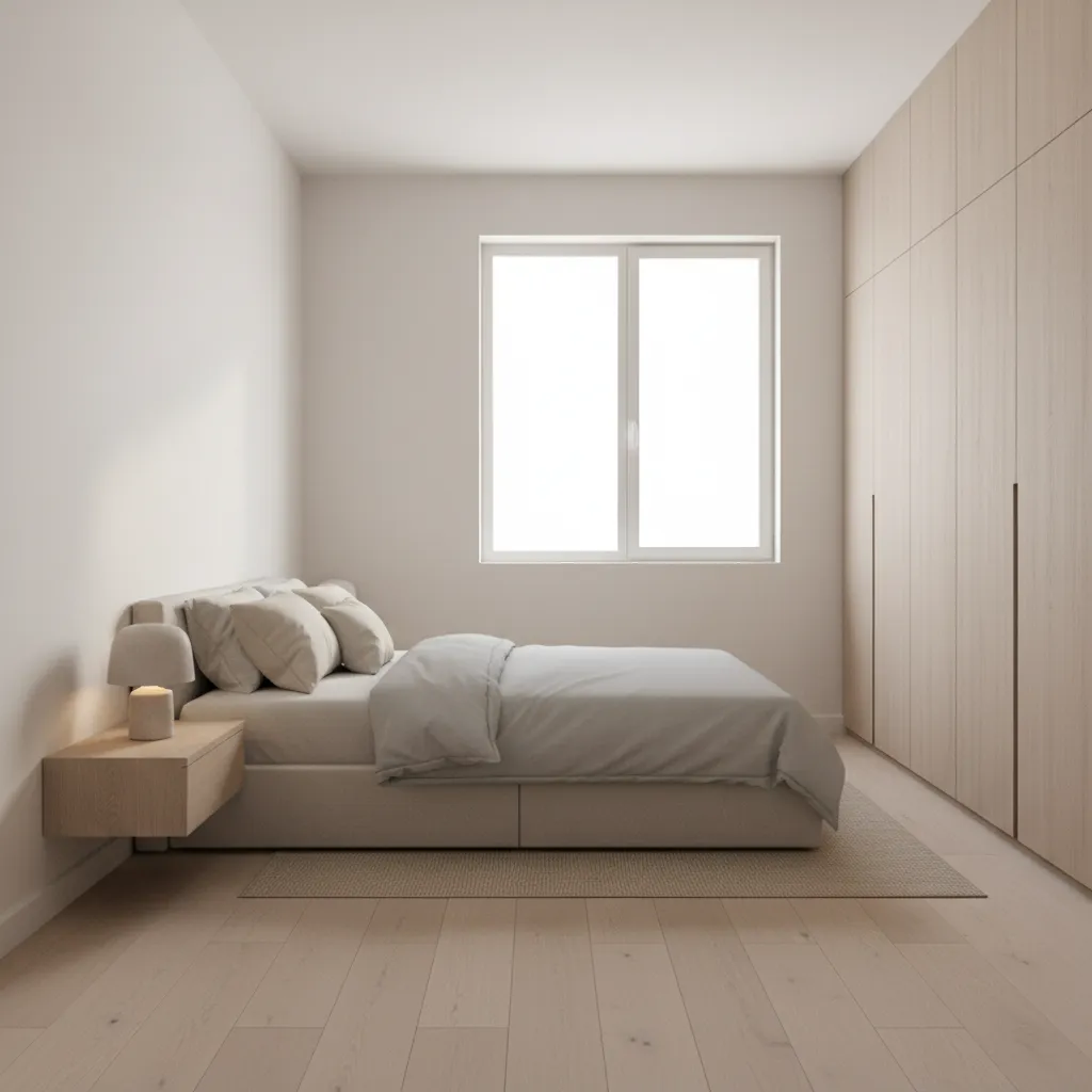 Phòng ngủ nhỏ gọn trong nhà cấp 4 60m2