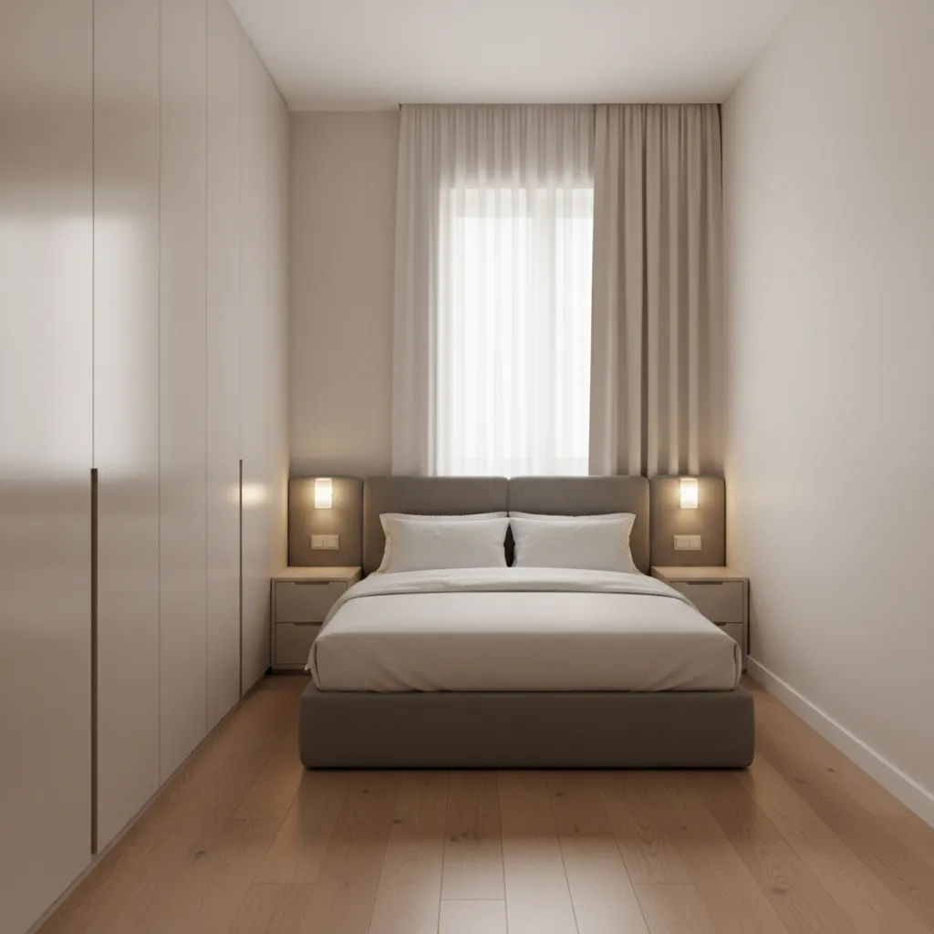 phòng ngủ nhỏ trong nhà cấp 4 6x15m