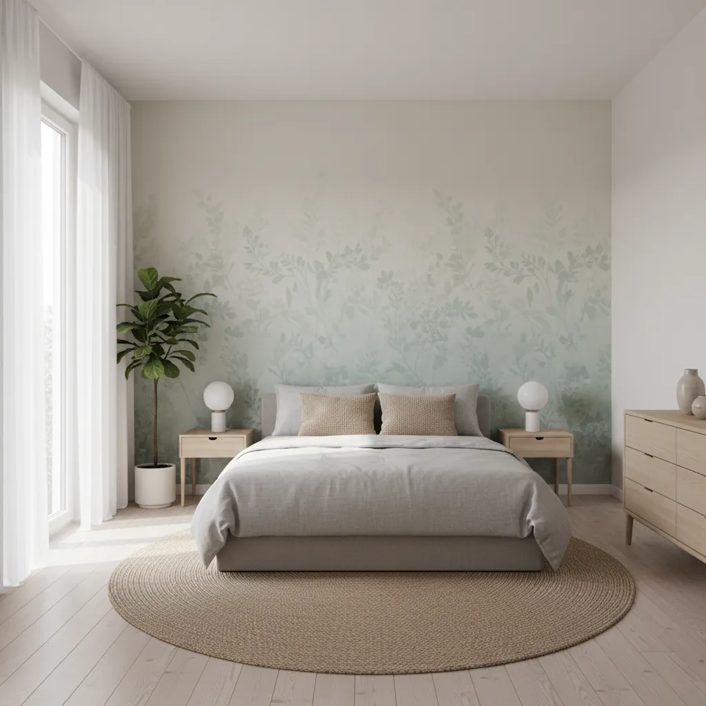 How to Make a Small Bedroom Look Bigger With Full-Wall Wallpaper