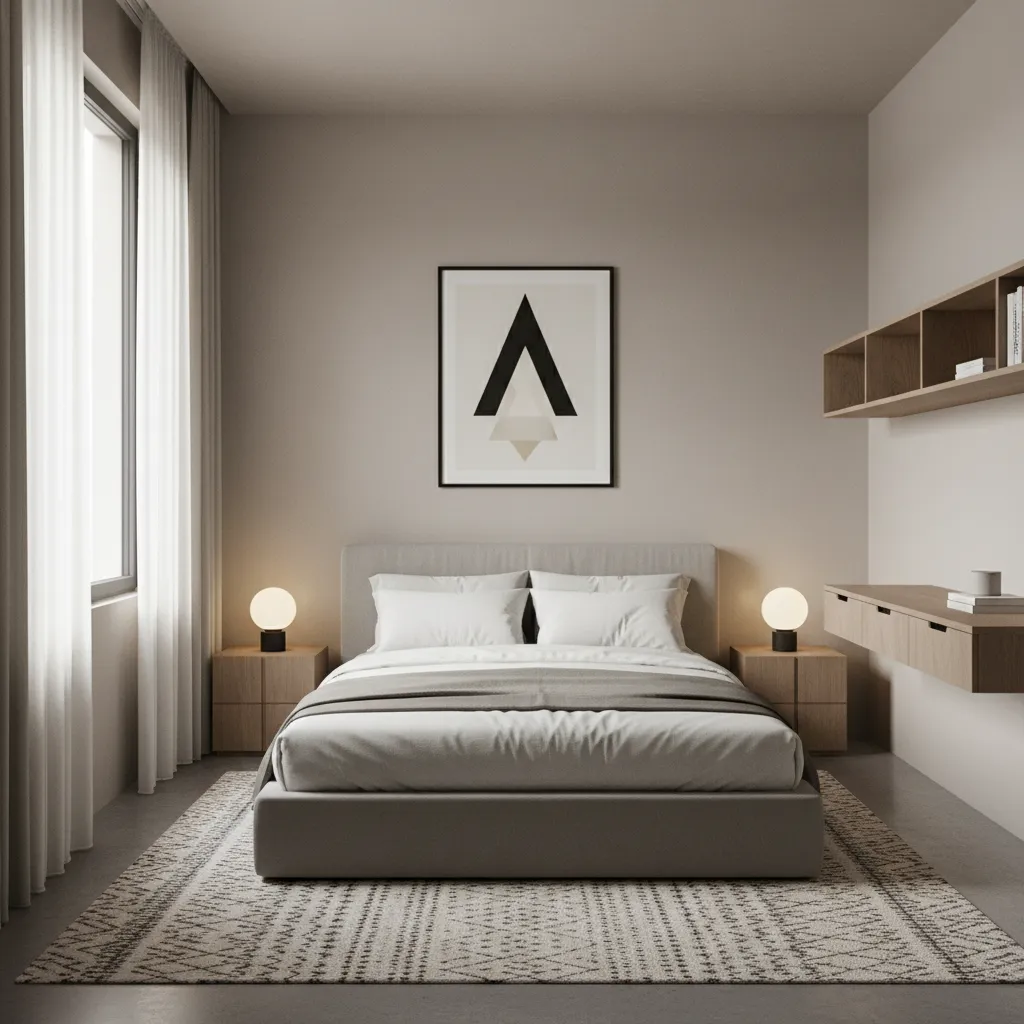 phòng ngủ nhỏ gọn trong nhà cấp 4 ngang 8m