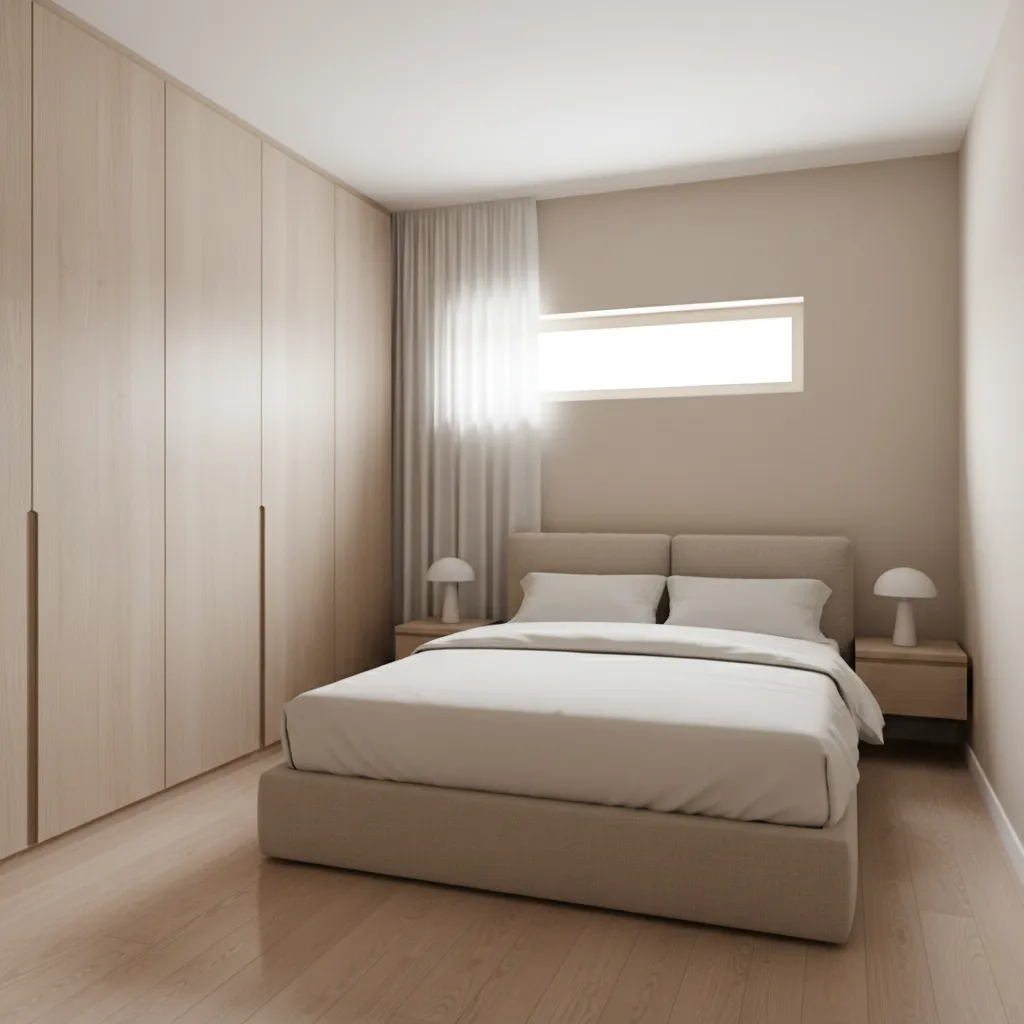 Phòng ngủ nhỏ trong nhà cấp 4 một phòng ngủ thiết kế tối giản