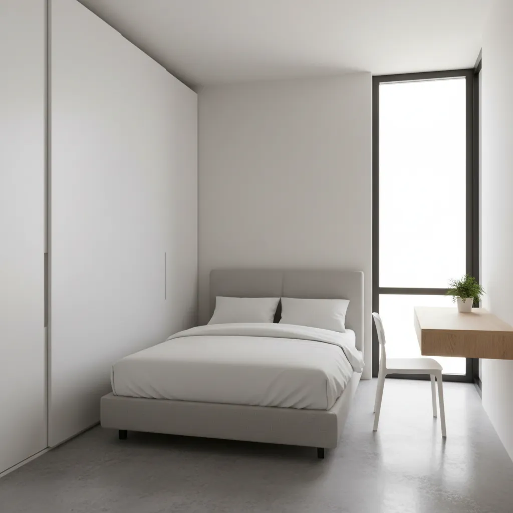 phòng ngủ nhỏ tối ưu nội thất trong nhà 100m2