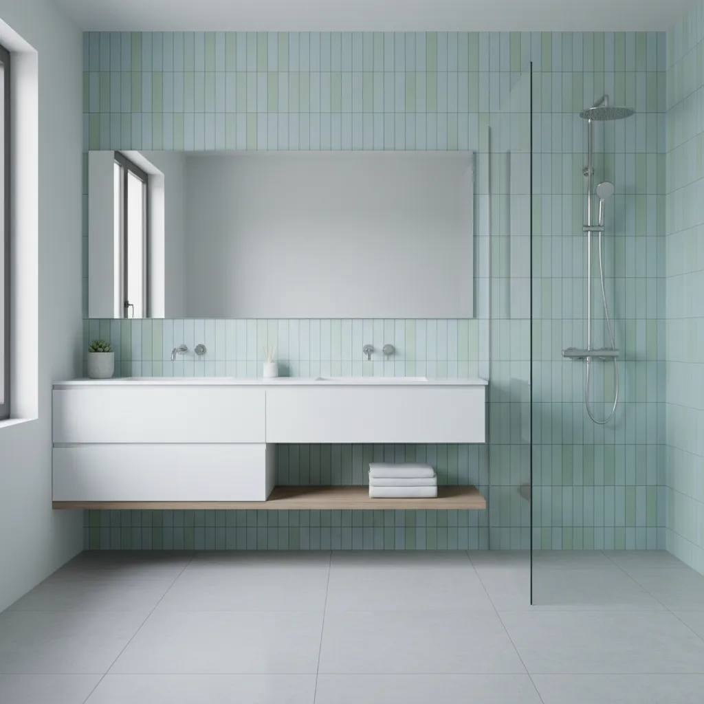 Optimizing Small Bathrooms With Blue and Green Color Schemes