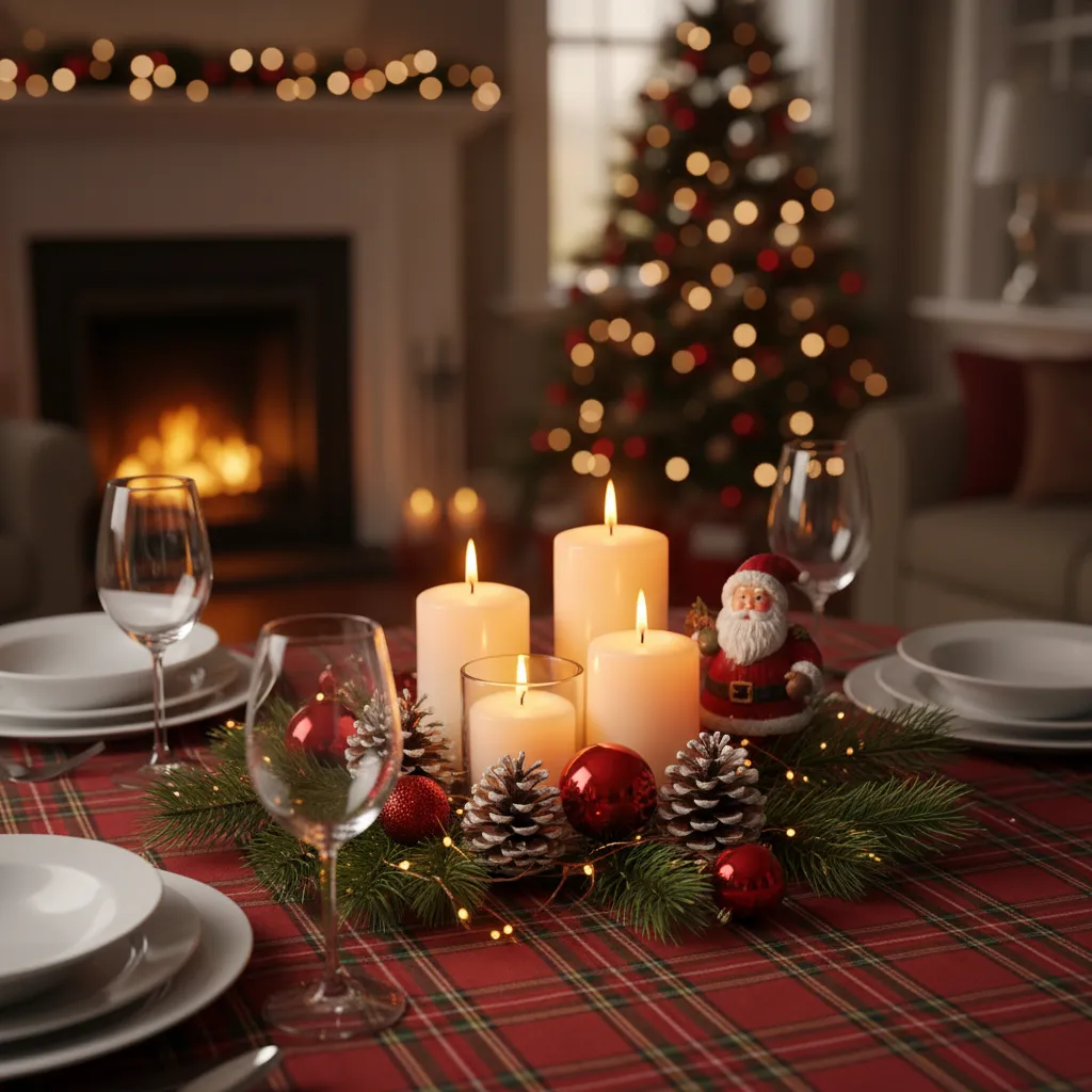 Các món đồ trang trí Noel nhỏ trên bàn