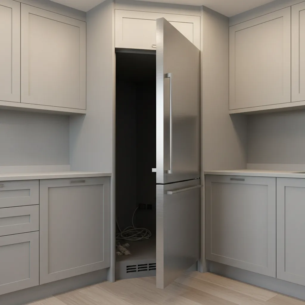 common kitchen hiding spots for small cockroaches behind appliances and cabinets