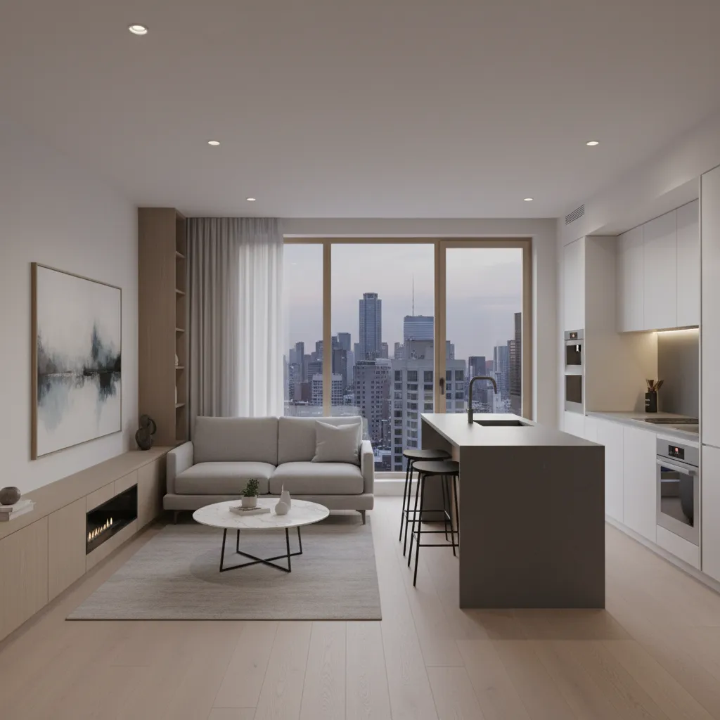 Apartamento pequeño con diseño contemporáneo bien optimizado