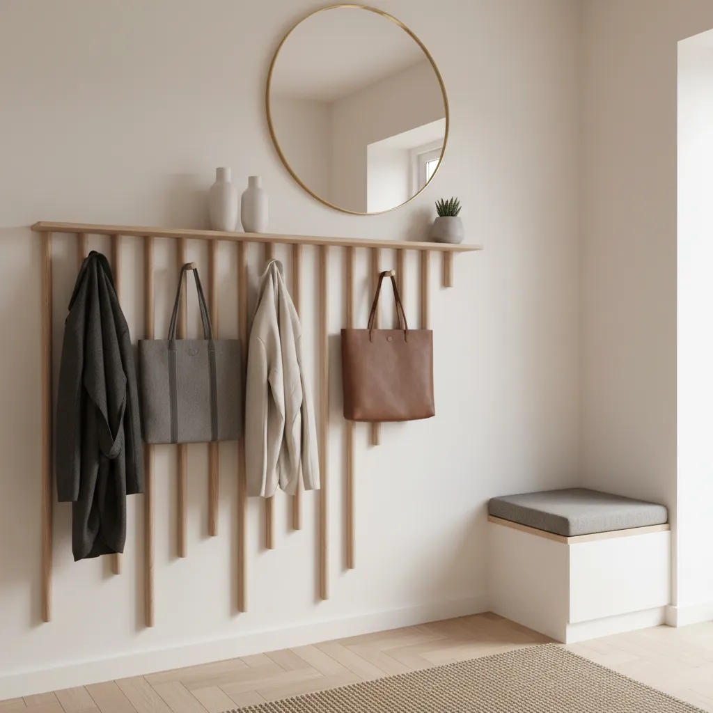 How Interior Designers Use Wall Coat Racks in Small Apartments: 5 designer strategies for using wall coat racks to save space and elevate small apartment entryways