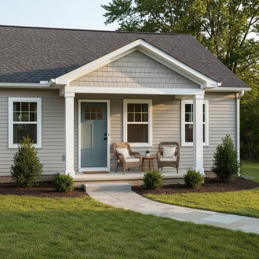 Small house with a welcoming front porch design