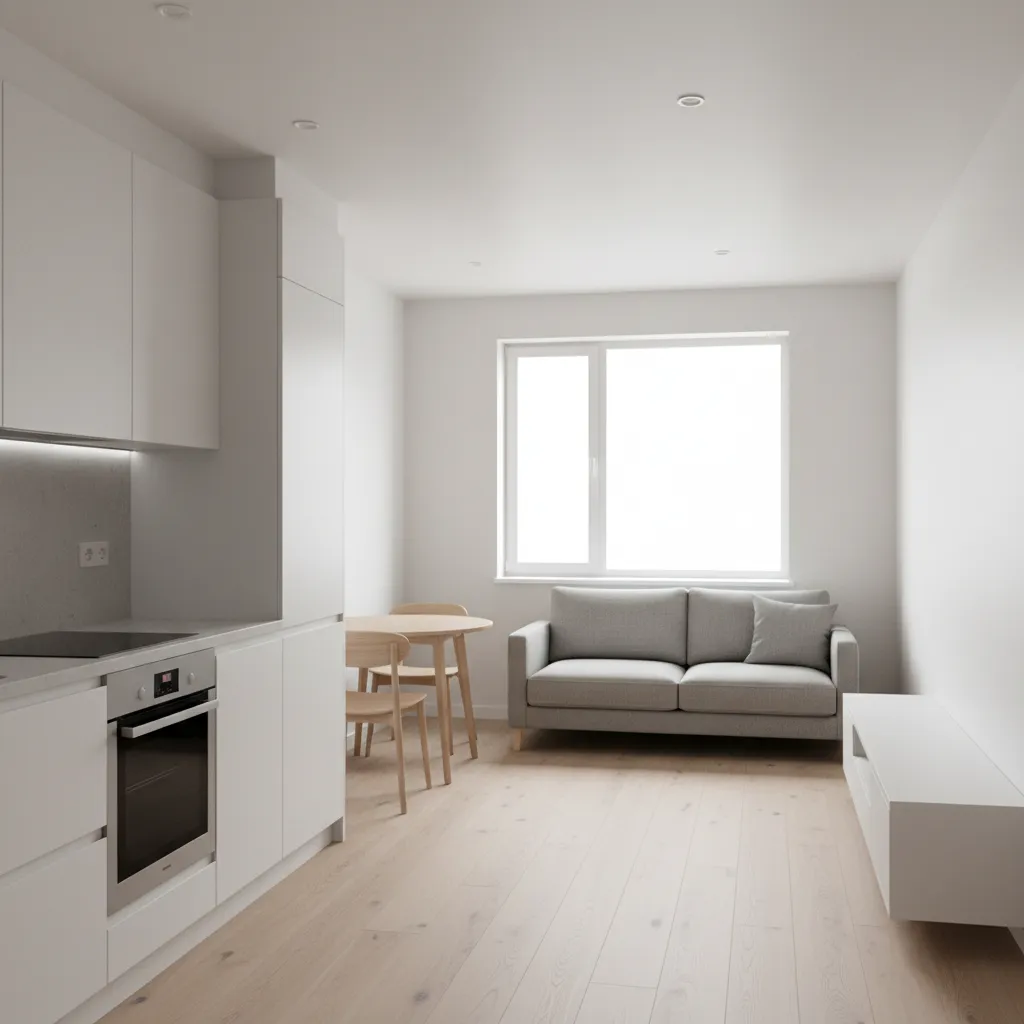 modern small home interior design visualization planning scene