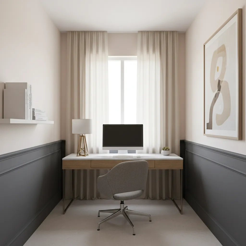 Optimizing Small Home Offices with Chair Rail Paint Designs