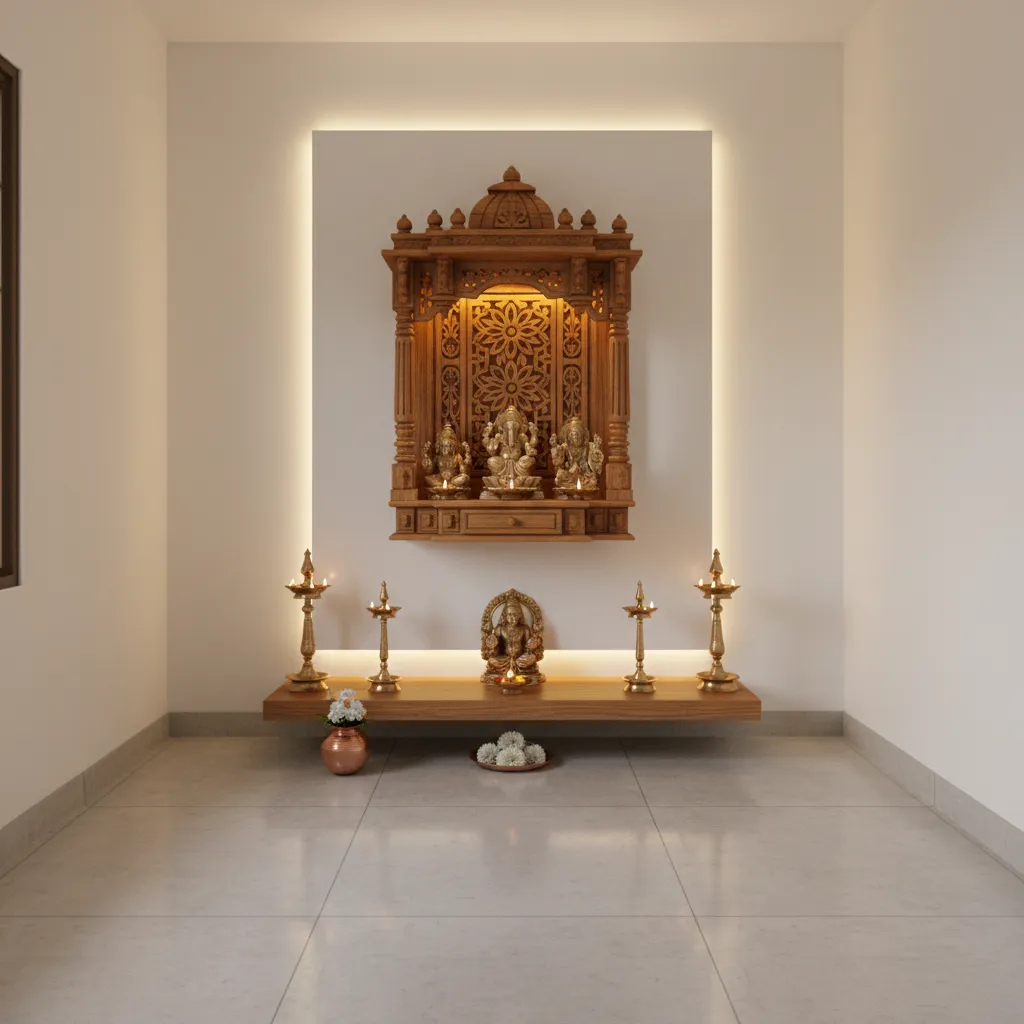 5 Pooja Room Mandir Designs for Home That Shine in Small Spaces