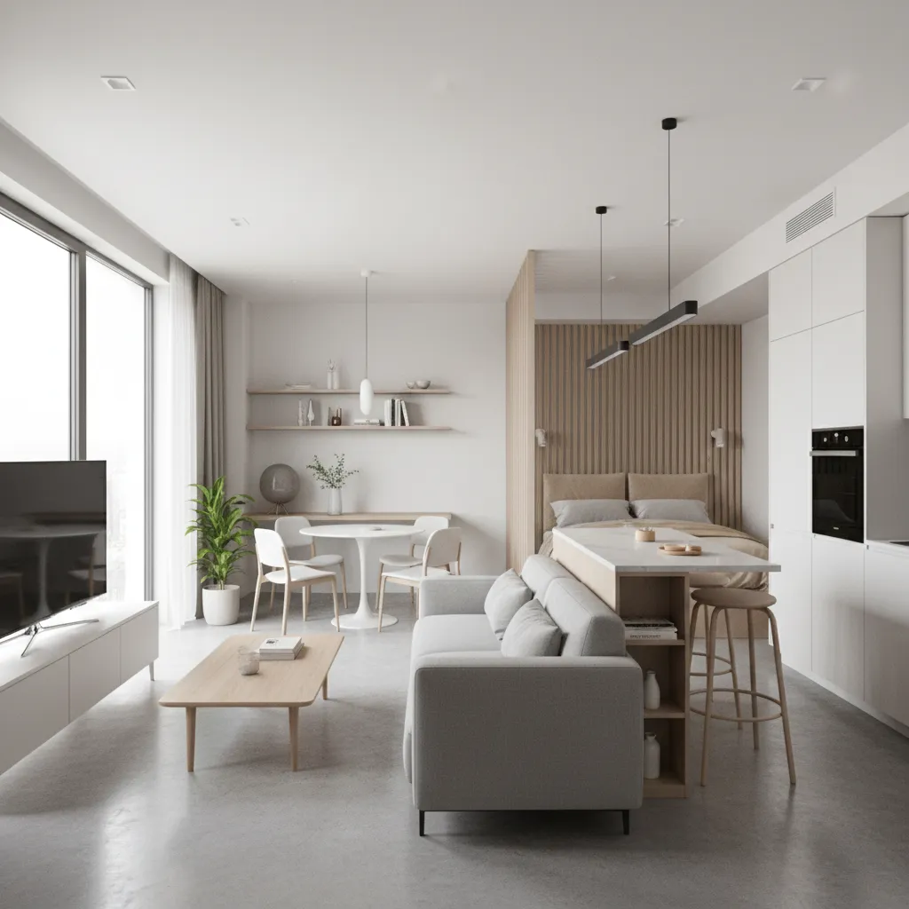 Distribución inteligente en casa pequeña moderna