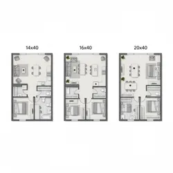 16x40 Floor Plan vs 14x40 and 20x40 Which Small House Layout Works Best