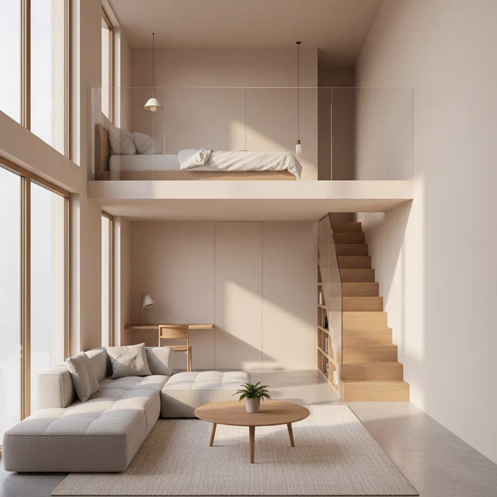 Thiết kế tầng lửng cho nhà 40m2 làm phòng ngủ