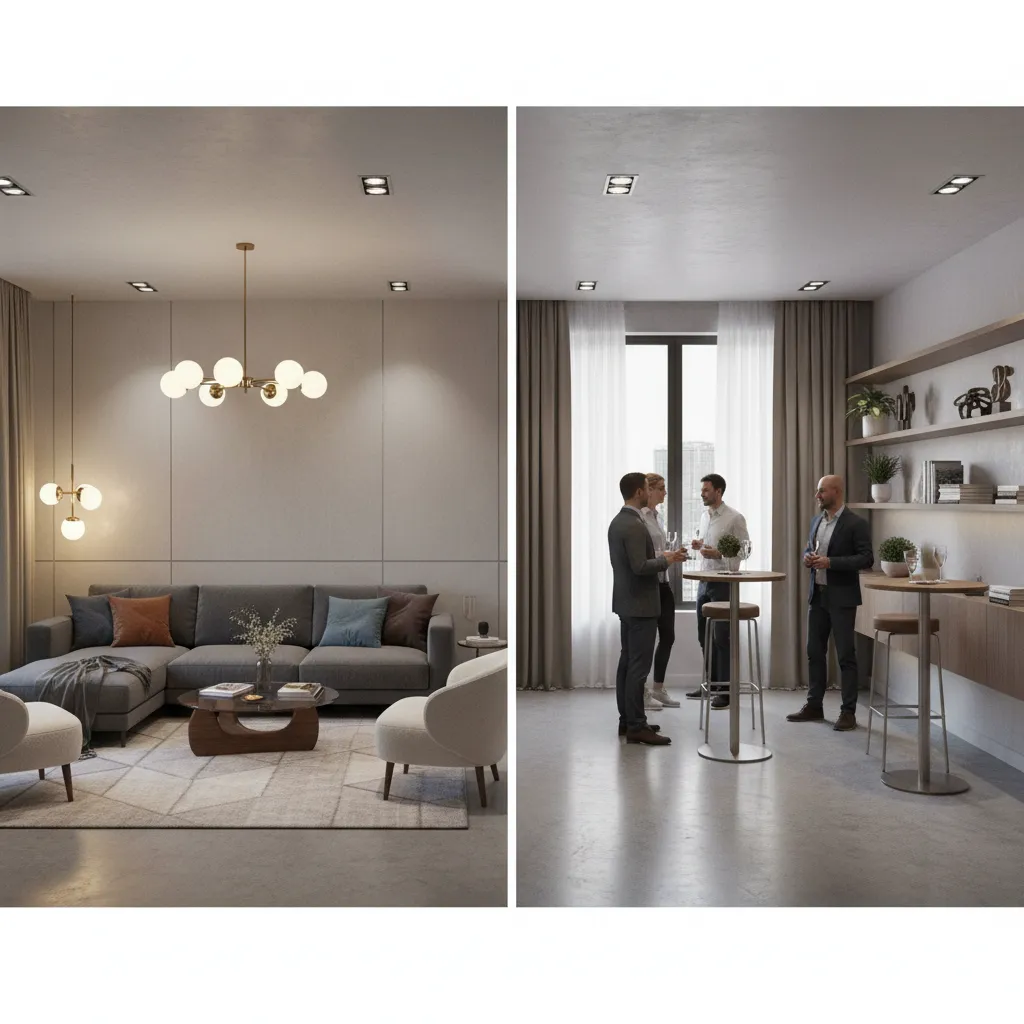 Small House Party Layouts Compared for Seating and Standing