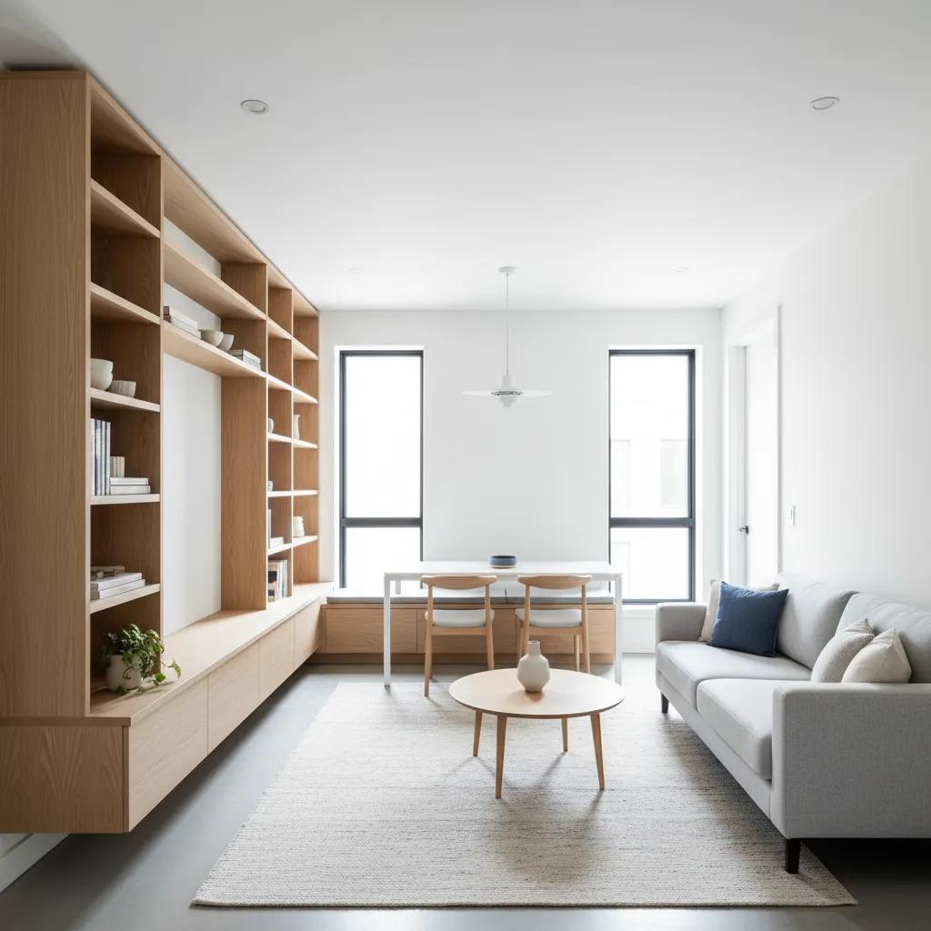compact modern house interior showing smart space optimization