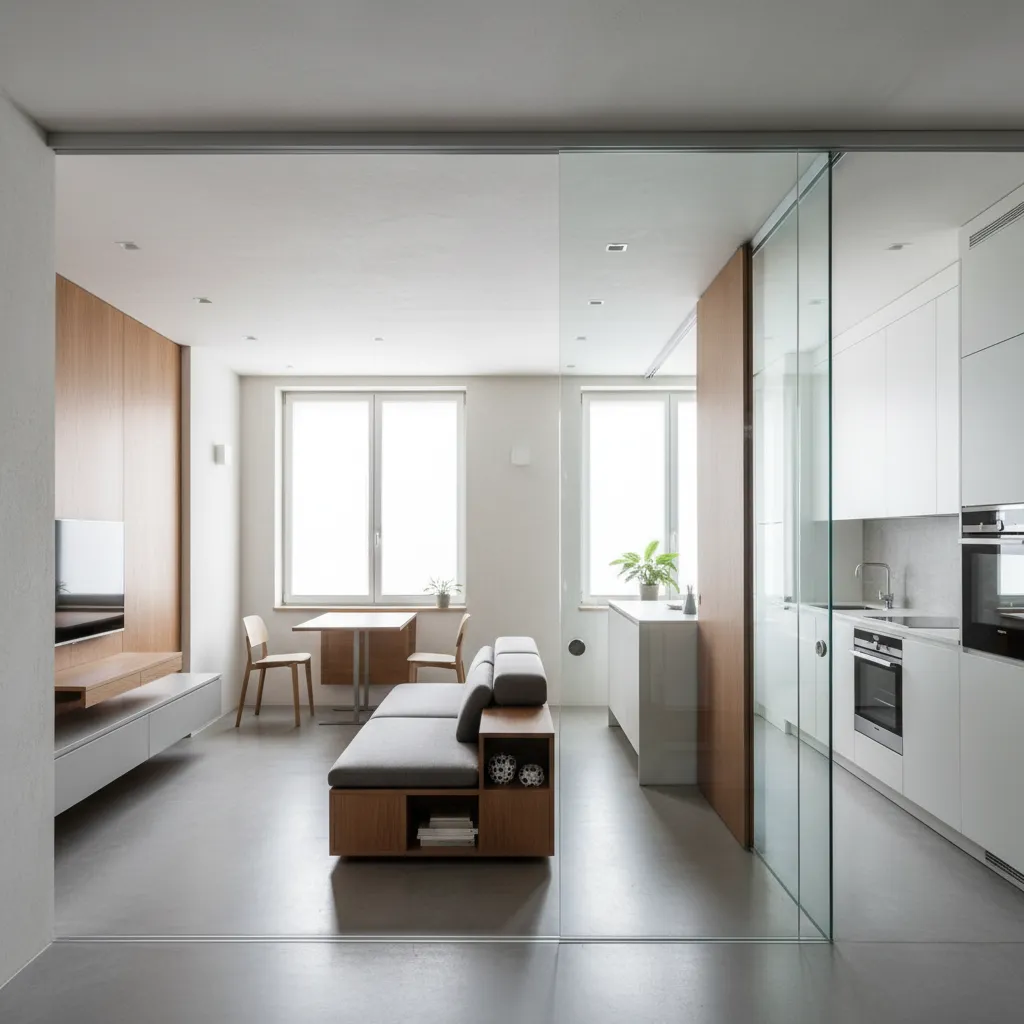Pequeño apartamento diseñado con principios de accesibilidad