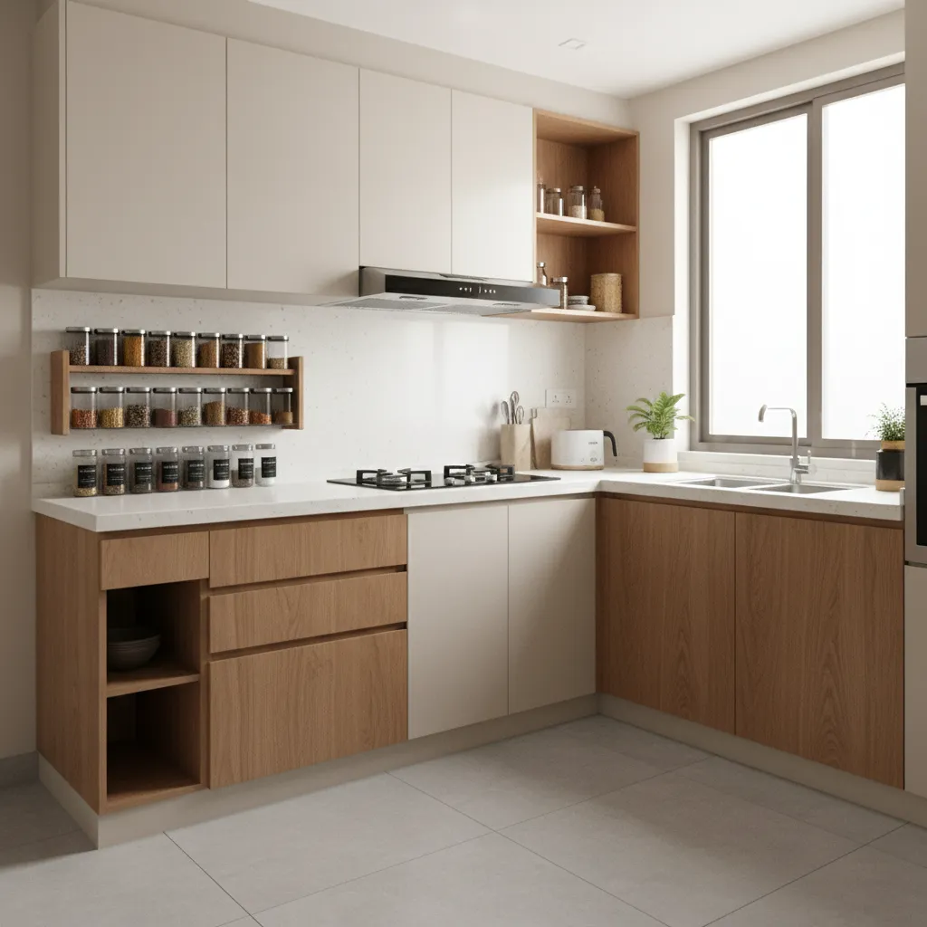 How to Decorate a Small Kitchen in India: Smart layout, storage, and color ideas that make compact Indian kitchens feel bigger and work better.