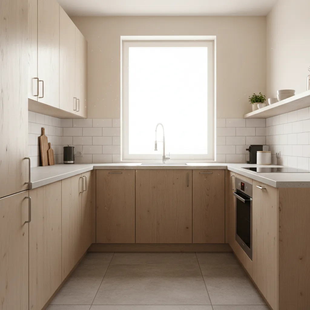 Small kitchen interior showing compact layout before renovation planning