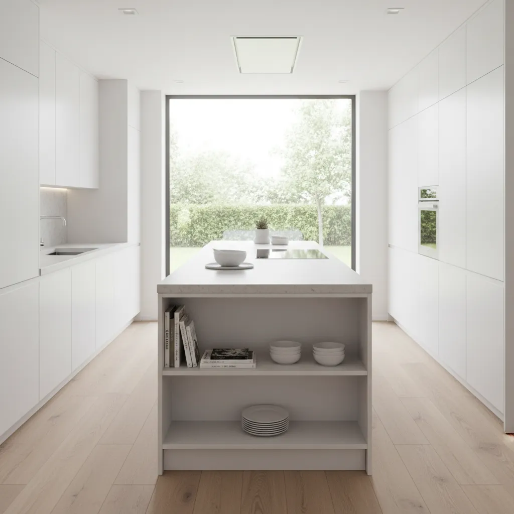 Small modern kitchen with clean layout and bright natural light