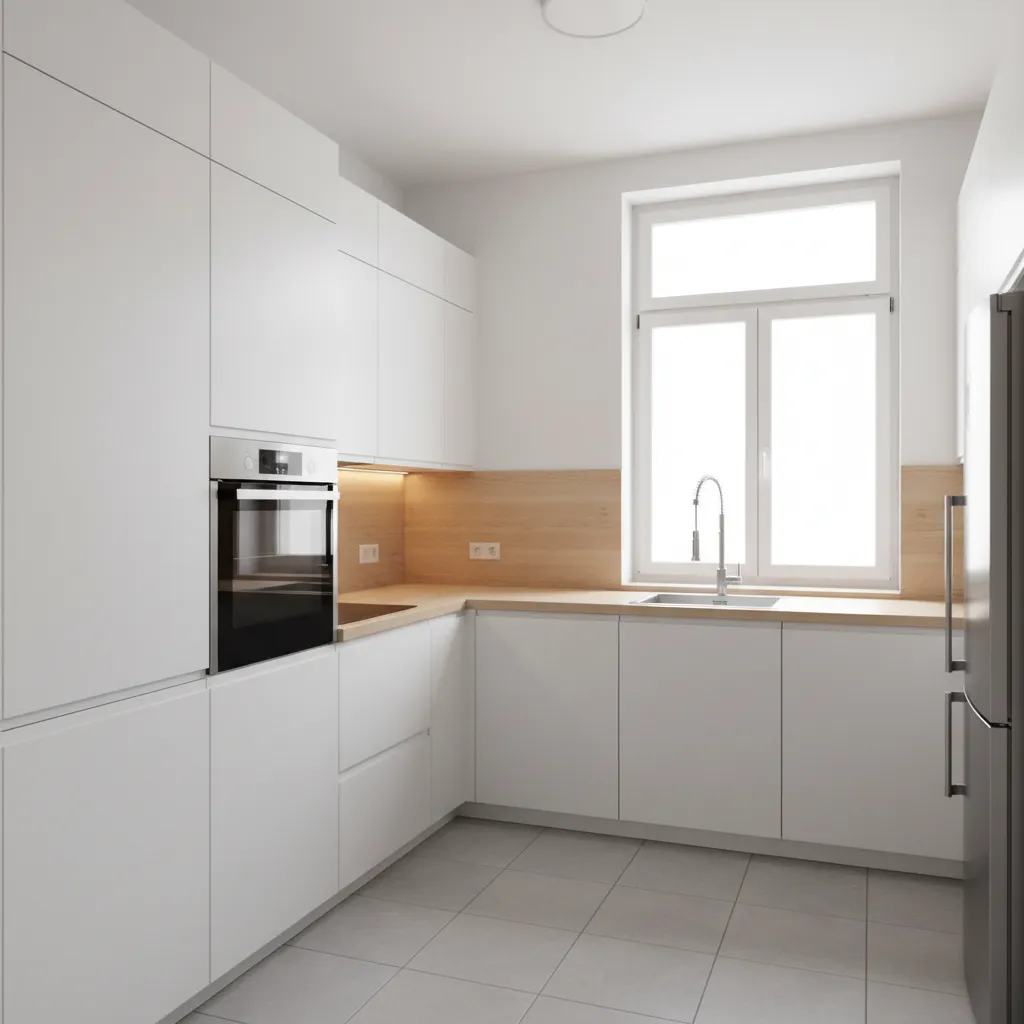 compact small kitchen layout with efficient counter and storage design