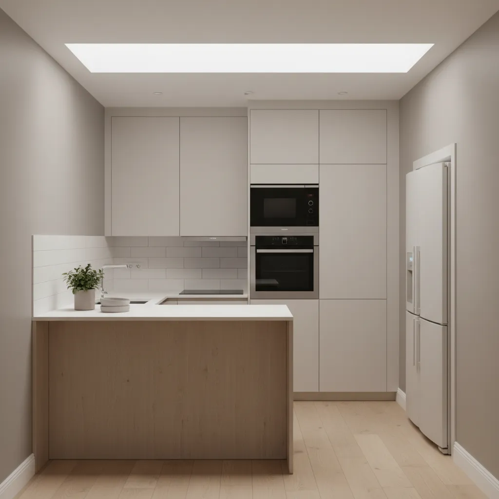 small kitchen extension with smart storage and compact island