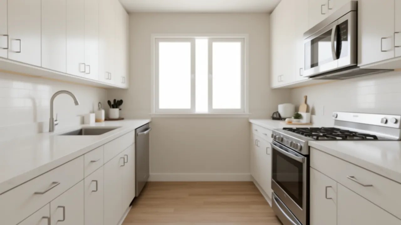 galley kitchen layout optimized for small spaces