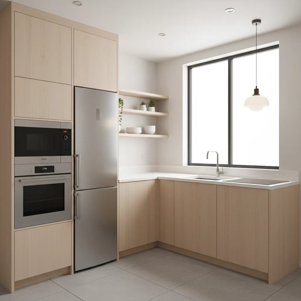 small kitchen layout optimized using digital planning software