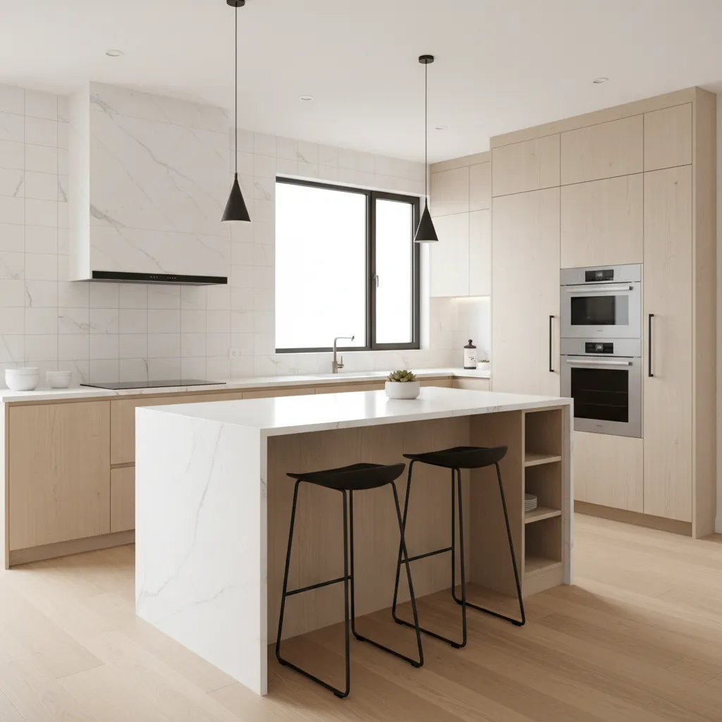efficient kitchen layout renovation in a small 1200 sq ft house