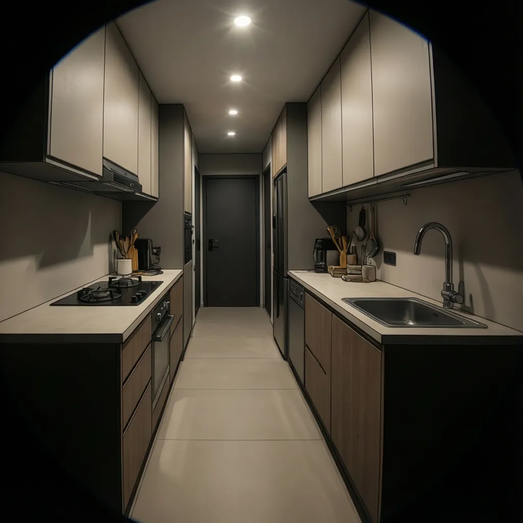 parallel galley kitchen layout for small apartment