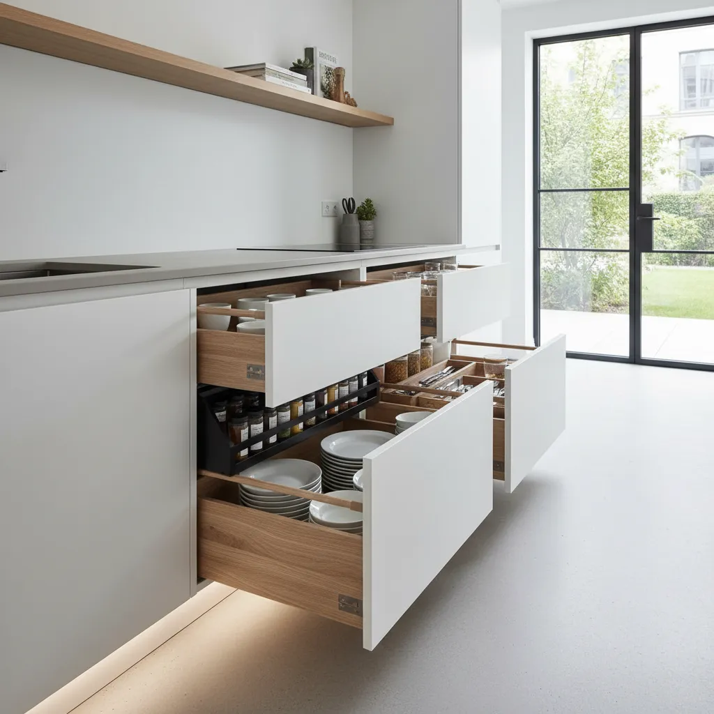 Soluciones de almacenamiento inteligente en cocina pequeña